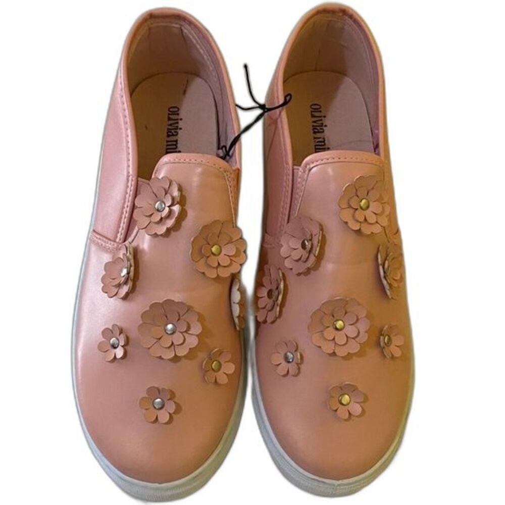 Olivia Miller Womens Size 10 Pink Breeze Flower Casual‎ Slip On Sneakers